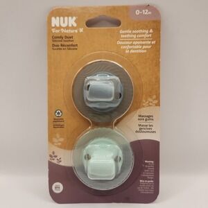NUK for Nature Comfy Duet 2-in-1 Silicone Pacifier and Teether New 0- 12 months